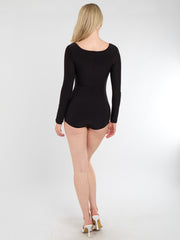 Long Sleeve Cut Out Detail Playsuit