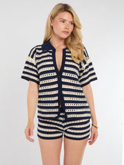 Satin Crop Top & Puffball Minirock Co-ordte