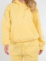 Crucifijo de gran tamaño Coordenada de vellón con capucha