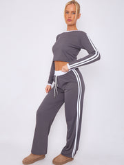Rippen Crop Top & Hosener Koordnungsmittel mit Streifendetails