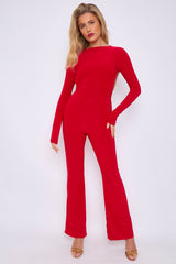 Open Back Slinky Jumpsuit