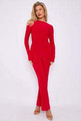 Open Back Slinky Jumpsuit