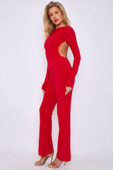 Open Back Slinky Jumpsuit