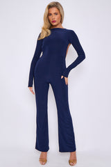 Open Back Slinky Jumpsuit