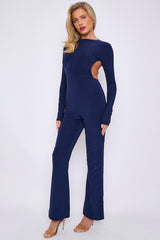 Open Back Slinky Jumpsuit