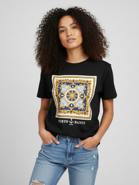 Puerto Banus Graphic Printed T-Shirt - Black