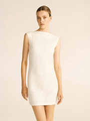 Mini-jurk met pailletten en strik op de rug