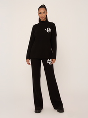 Geribbelde gebreide loungewear-set