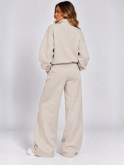 Textured Wide-Leg Lounge Co-Ord Set