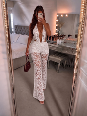 Lace Buckle Detail Top & Trouser Co-Ord Set