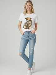 Teddy Bear Graphic Printed T-Shirt