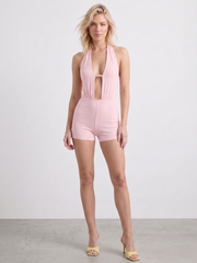 Open Back Halter Neck Playsuit