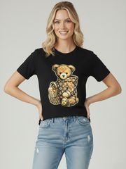 Teddy Bear Graphic Printed T-Shirt