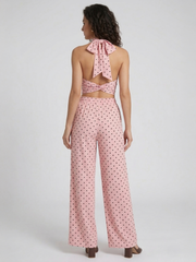Polka Dot Halter Neck Top &amp; Trouser Co-Ord