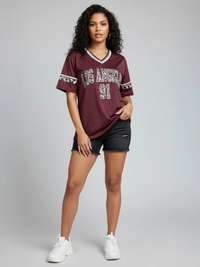 Los Angeles 91 Trikot-T-Shirt (Kopie) - Wein