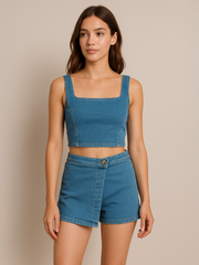 High Waisted Denim Shorts