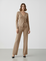 Loungewear-set met knoopsluiting in zure wassing