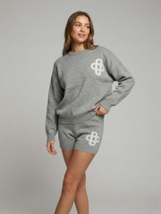 Knitted Sweatshirt and Shorts Co-Ord