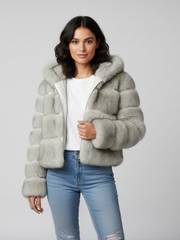 Hooded Faux Fur Puffer Coat