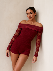 Cordero al frente de frill Detalle Bandeau Playsuit (copia)