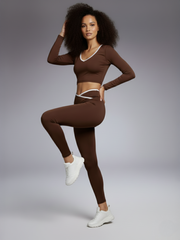 Gymtop en legging, combi-set