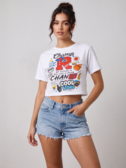 Cool Vibes Printed Crop Top