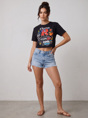 Cool Vibes Printed Crop Top