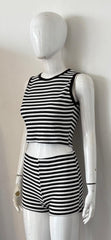 Stripe Knitted Top and Shorts Co-Ord