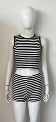 Stripe Knitted Top and Shorts Co-Ord