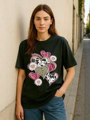 Lip grafisch bedrukt t-shirt