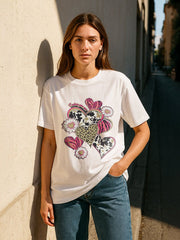 Lip grafisch bedrukt t-shirt