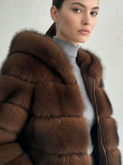 Hooded Faux Fur Puffer Coat