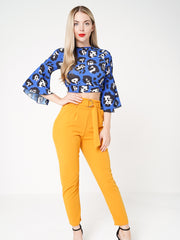 Trousers With Adjustable Buckle Belt