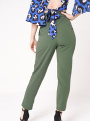 Trousers With Adjustable Buckle Belt