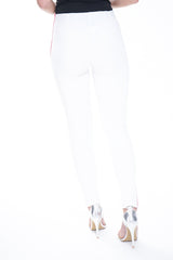 Side Stripe ritsen leggings op