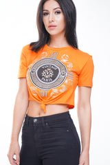 Top de brillo del eslogan vintage