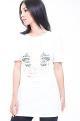 HAWAII Slogan Glitter Graphic T-Shirt