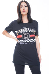 Forever Slogan Glitter Graphic T-Shirt