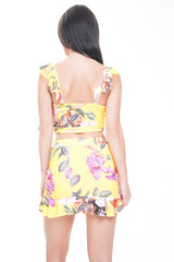 Rüschendetail Crop Top & Rock Blumenkoord