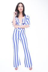 Wide Stripe Crop Top & Trouser Co-ord