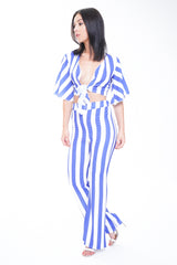 Wide Stripe Crop Top & Trouser Co-ord