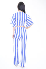 Wide Stripe Crop Top & Trouser Co-ord