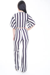 Wide Stripe Crop Top & Trouser Co-ord