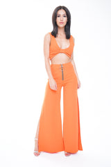 Coordina de pantalones de recorte y split