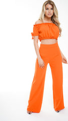 High Waisted Flare Trousers
