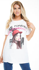 Longline Girl Power Graphic T-Shirt