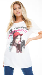Longline Girl Power Graphic T-Shirt