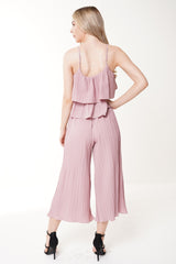 Falten-Frill Cami Top & Hosen-Co-ordte