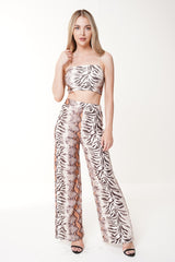 Snake Print Crop Top & Trouser coöperatie