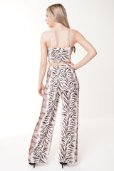 Snake Print Crop Top & Trouser coöperatie